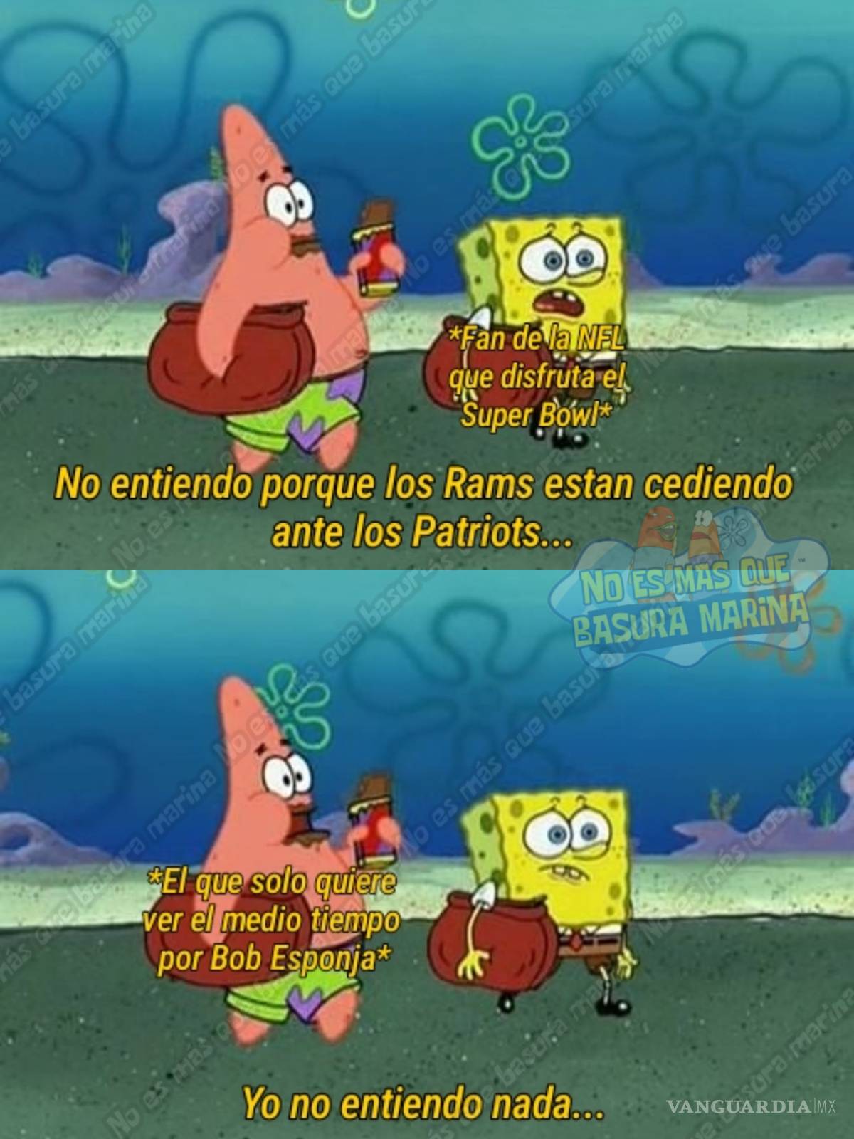 $!Ni 5 segundos duró Bob Esponja en el Súper Bowl... pero los memes no pararán