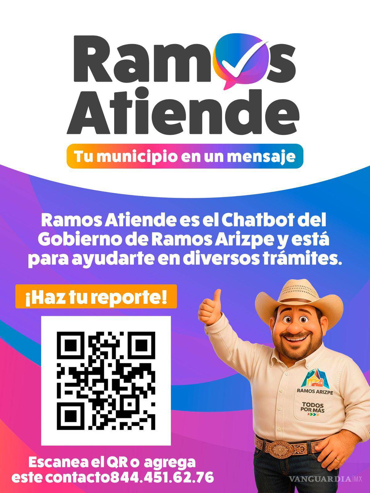 $!Presenta Tomás Gutiérrez ‘Ramos Atiende’, asistente virtual por medio de Whatsapp