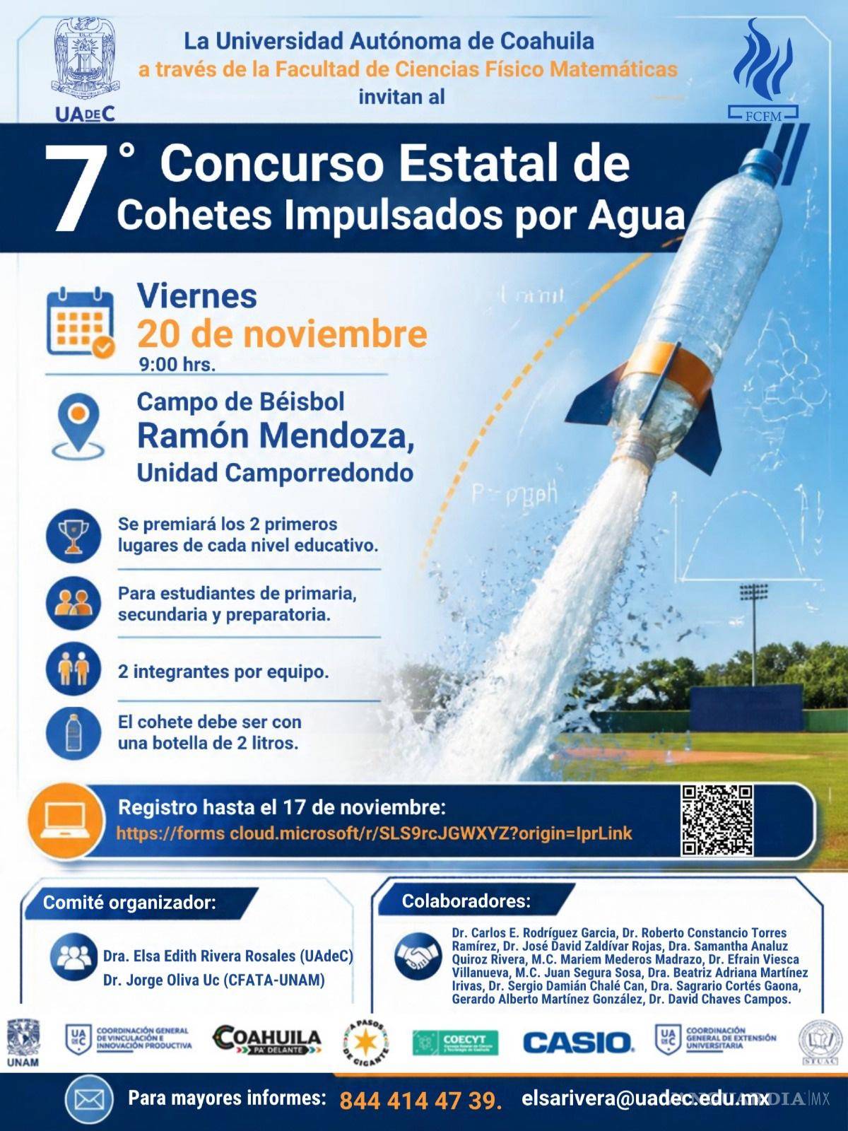 $!Saltillo: UAdeC convoca a estudiantes al Séptimo Concurso Estatal de Cohetes Impulsados por Agua