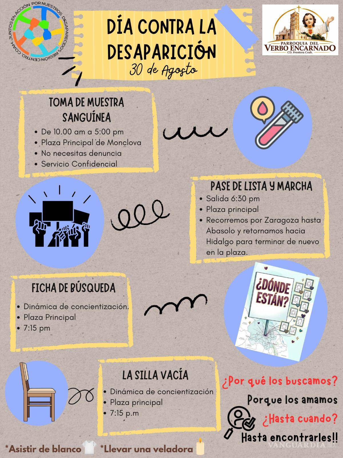 $!Convocan a jornada contra la desaparición en Monclova