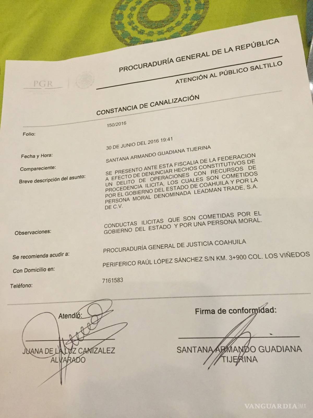 $!Rechaza PGR demanda de Armando Guadiana contra Gobierno de Coahuila