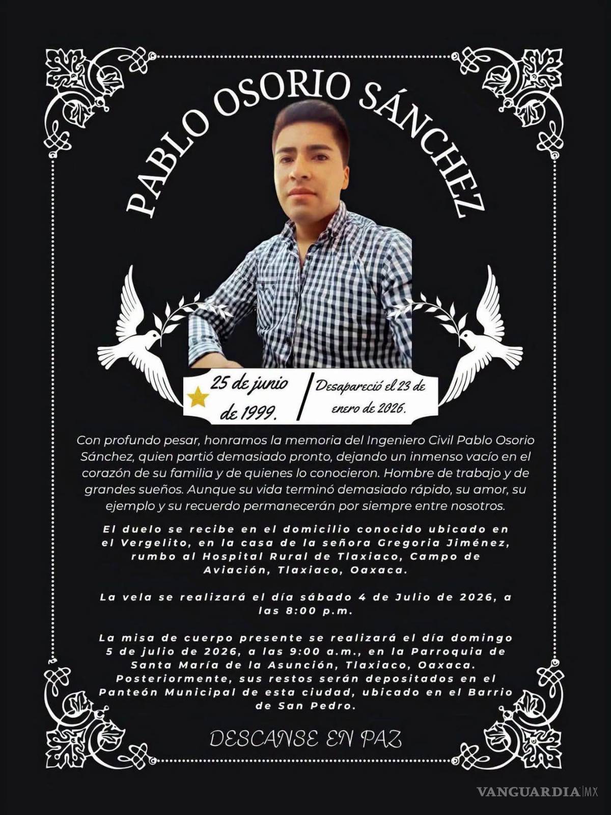 $!Identifican al décimo minero desaparecido en Concordia; familia de Pablo Osorio lo sepultará en Oaxaca