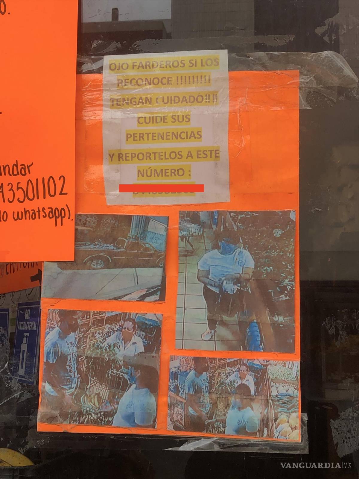 $!¿El muro de la vergüenza? en centro de Saltillo, locatarios exhiben a ladrones y asaltantes