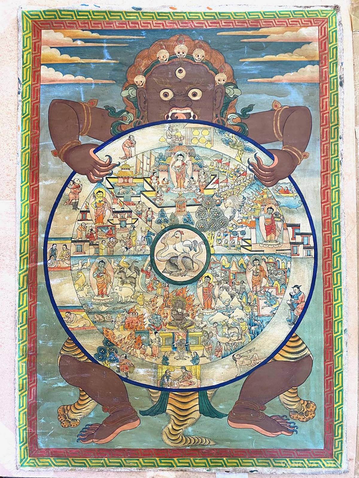 $!Rueda de la vida tibetana llevada por la expedición al Everest.