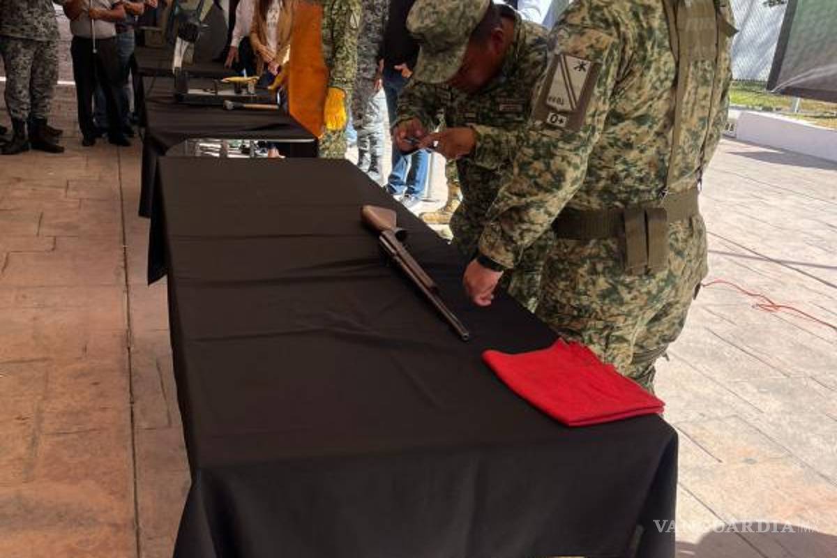 $!Las armas recibidas son destruidas de manera inmediata por personal especializado de la Secretaría de la Defensa Nacional, como parte de la estrategia de prevención del delito coordinada entre los tres órdenes de gobierno.