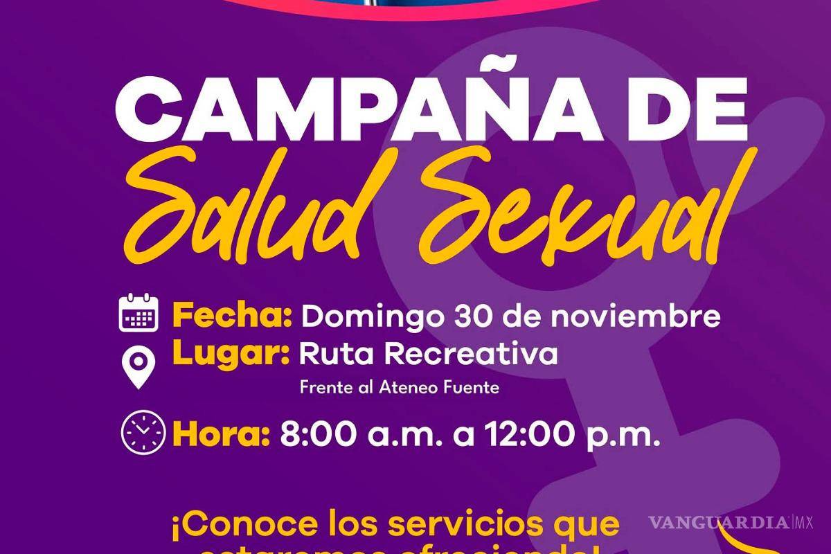 $!Salud sexual al alcance de todos en la Ruta Recreativa de Saltillo este próximo domingo