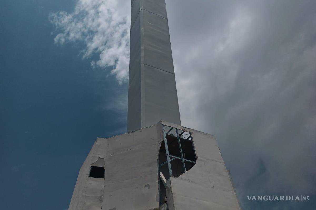 Se cae base de la estructura del Cristo de la Bartola; obra inaugurada hace un año en Monclova