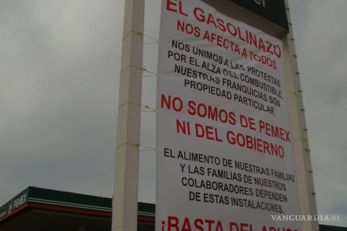 Franquicias se unen contra el gasolinazo