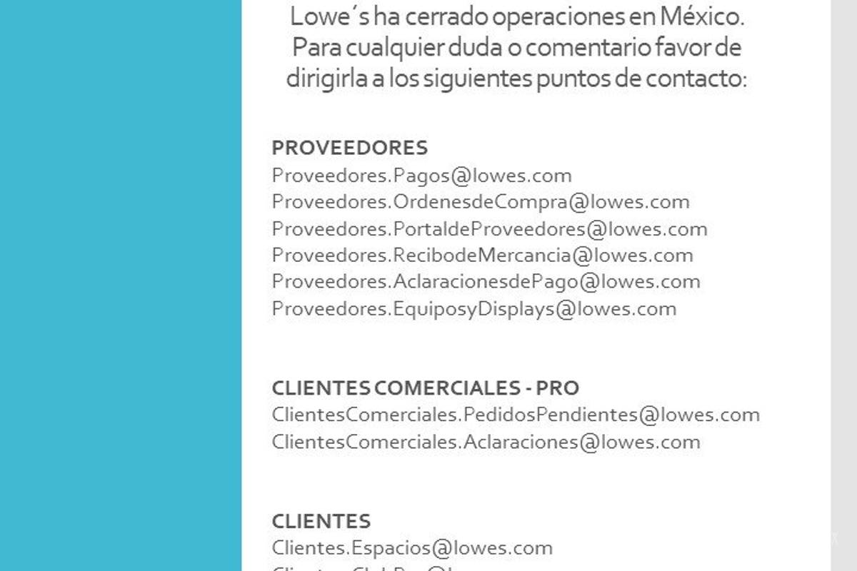 $!Por esta razón fue el cierre de Lowe's en México