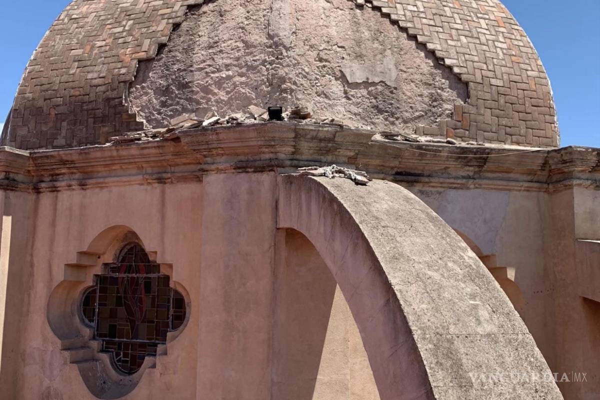 Lluvias dañan cúpula de la Parroquia de Monclova; tiene más de 300 años de antigüedad