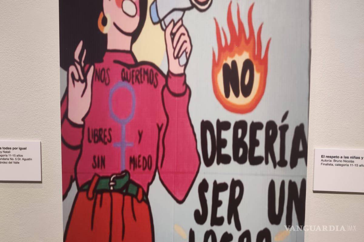 Niños de Nuevo León piden a través del arte una vida libre de violencia para las mujeres