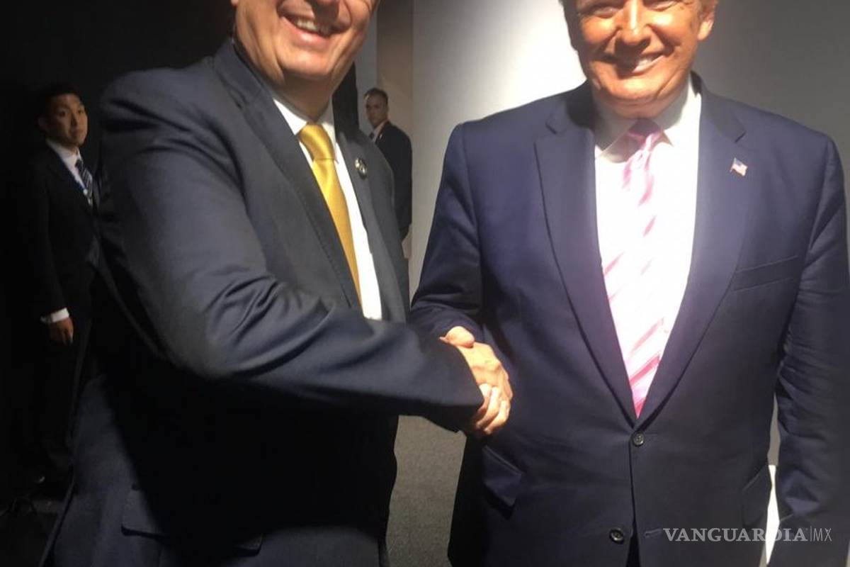 Marcelo Ebrard y Donald Trump se estrechan la mano en cumbre del G-20