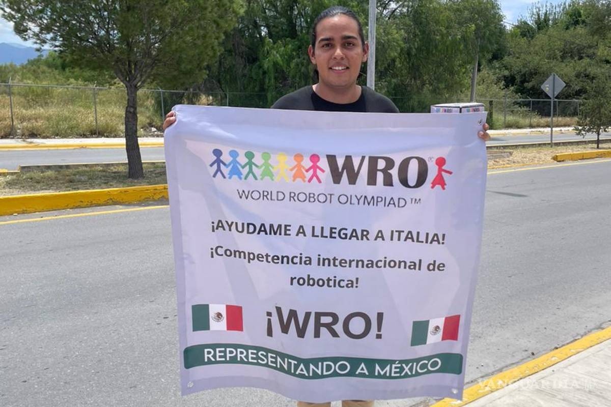 Saltillo: joven busca apoyo para representar a México en Olimpiada de Robots en Italia