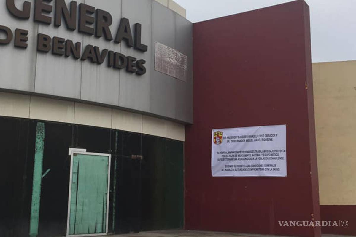 Empleados del Hospital Amparo Pape de Monclova trabajan bajo protesta