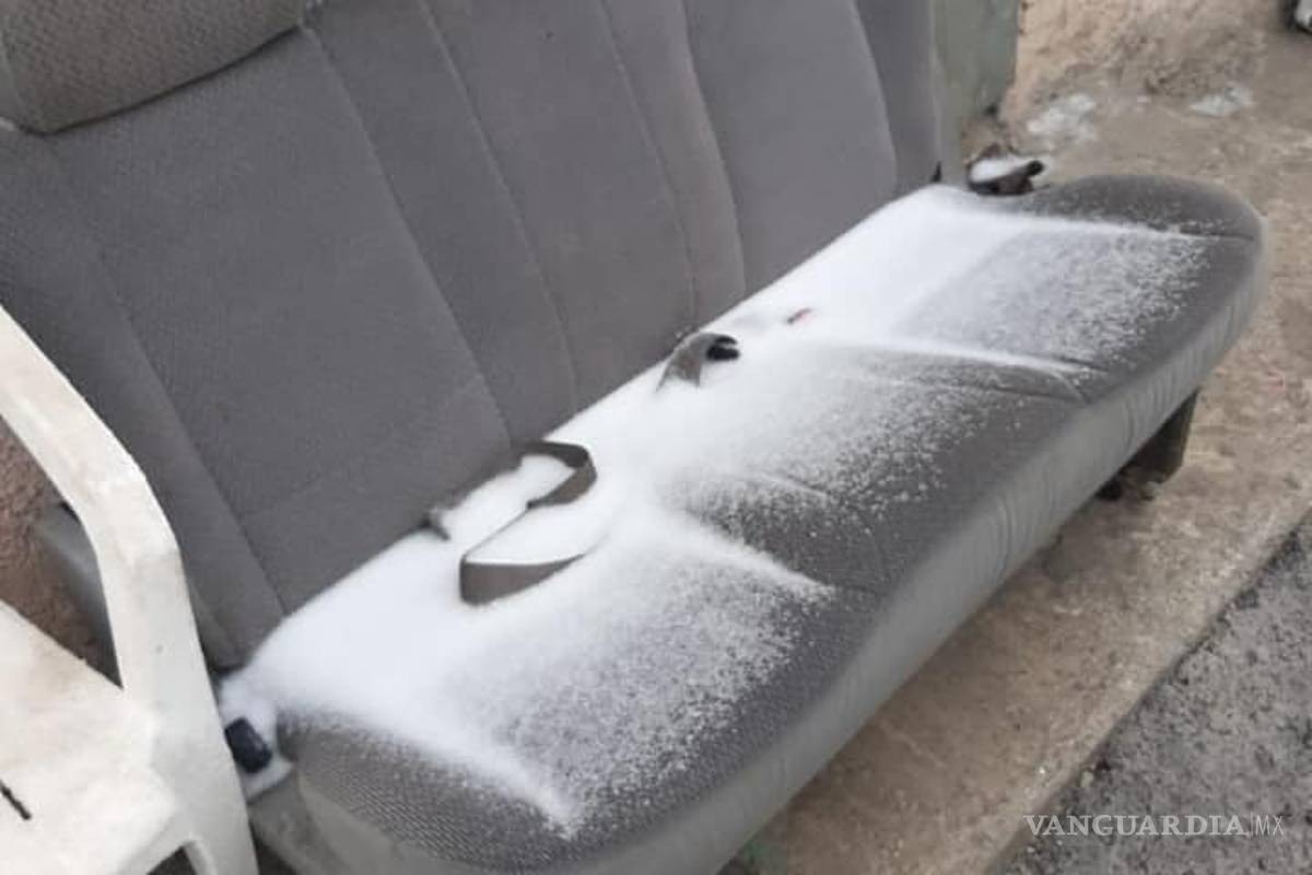 Descenso de la temperatura provoca hielo en Monclova