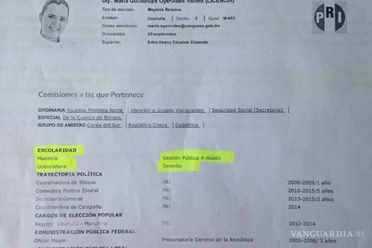 $!"Me podrán acusar de no tener título, pero no de corrupta": Diputada Guadalupe Oyervides