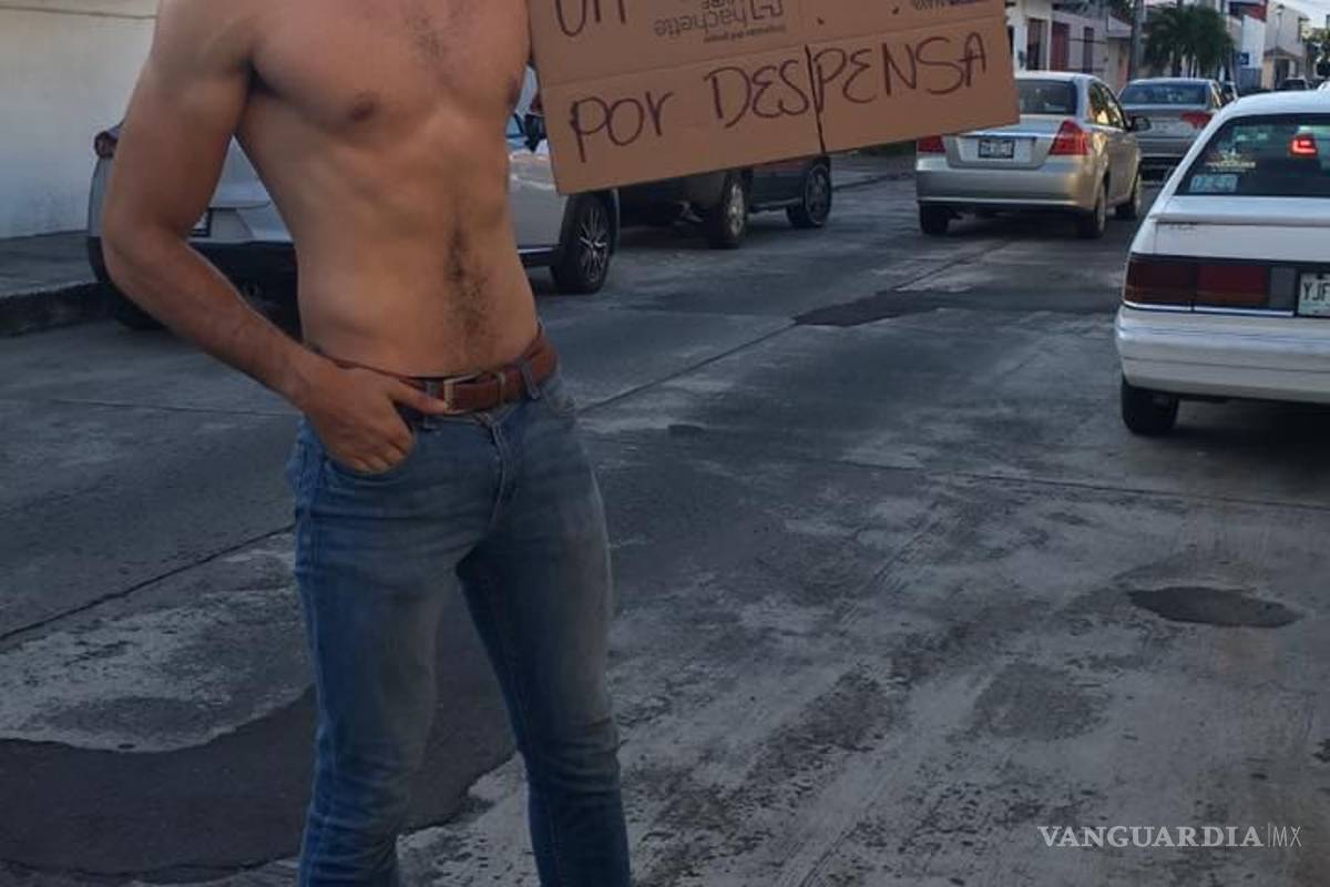 Joven modelo cambia besos por despensas, mujeres enloquecen en redes