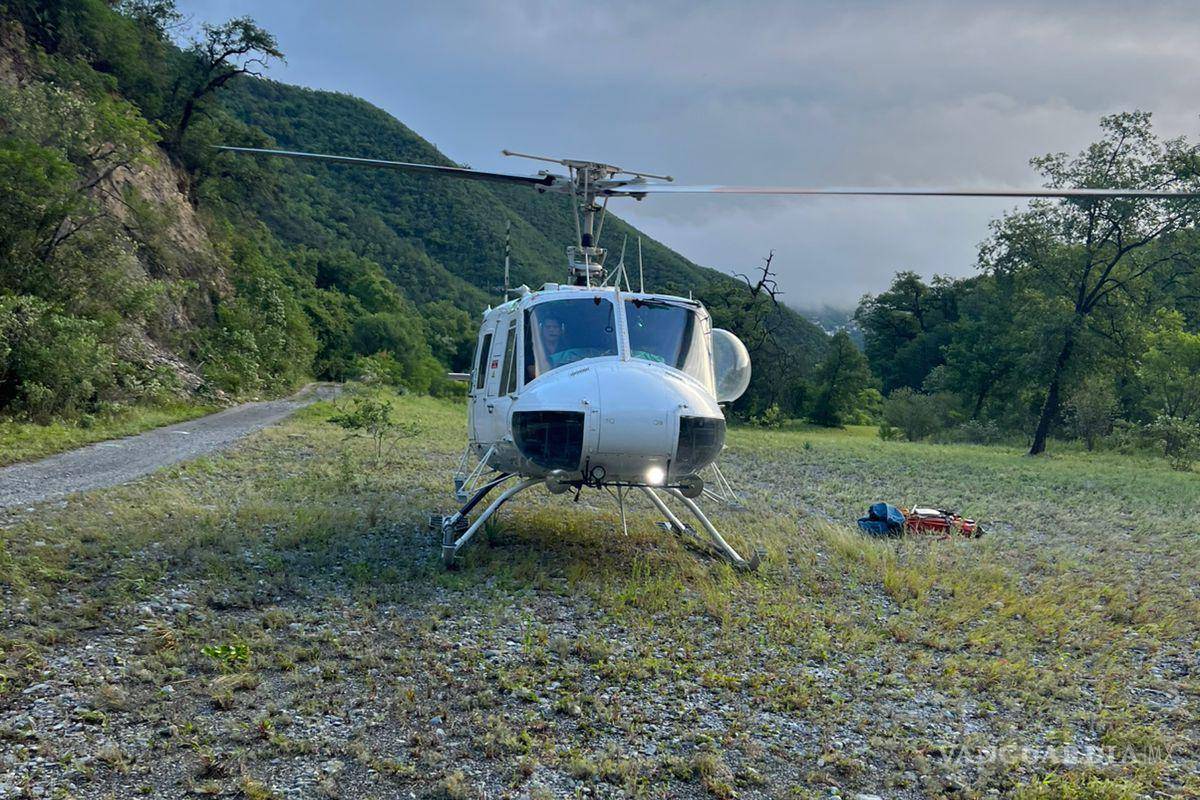 Combaten por vía aérea incendio en ‘El Diente’, al sur de Monterrey