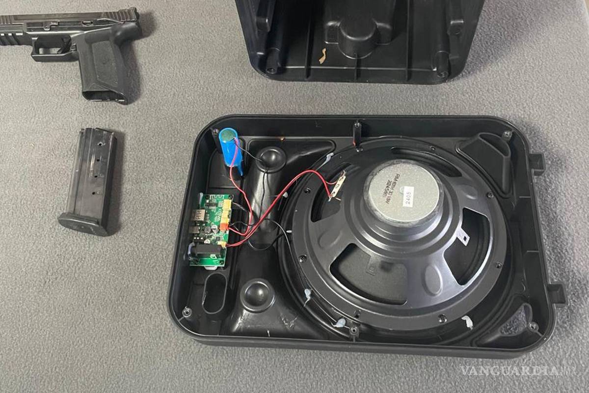 Aseguran armas en el interior de una bocina en Nuevo León