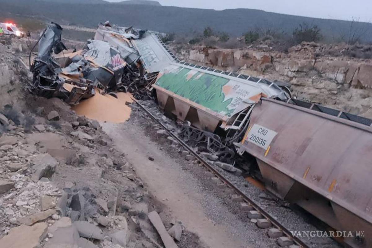 Se descarrila tren en Ramos Arizpe, reportan un migrante herido