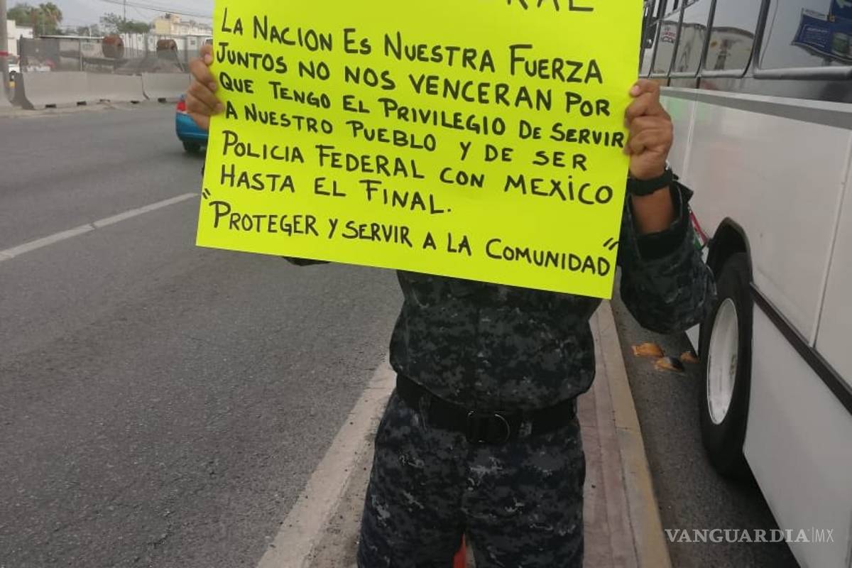 Elementos de la Policía Federal también se manifestaron en Nuevo León