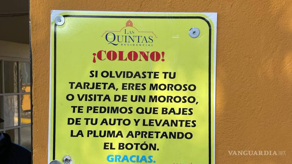 Retiran plumas de acceso a fraccionamiento Las Quintas al norte de Saltillo
