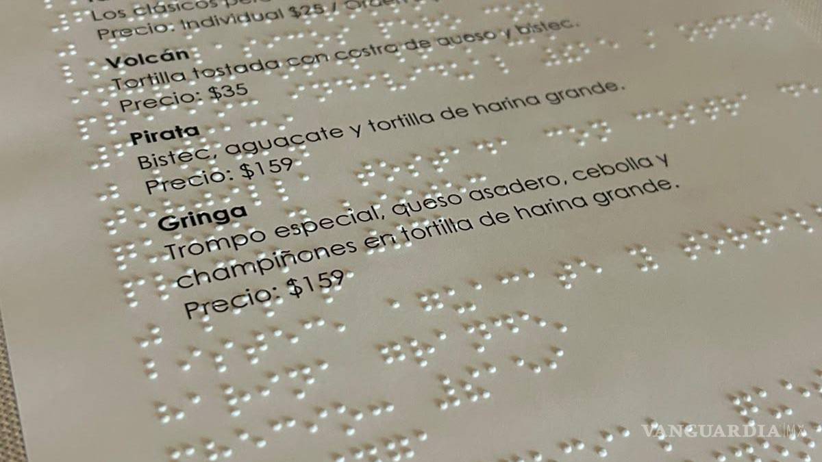 Con entrega de menús Braille arrancan campaña de inclusión en restaurantes de Monclova