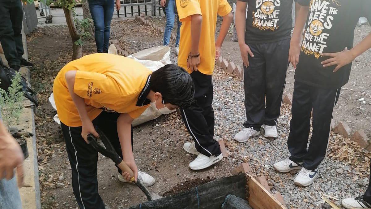 Promueven alumnos de Universidad Carolina la creación de Jardines Polinizantes