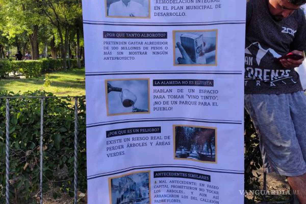 $!Frente Cívico exige claridad y transparencia en el proyecto de restauración de la Alameda Zaragoza, recientemente anunciado por el Ayuntamiento.