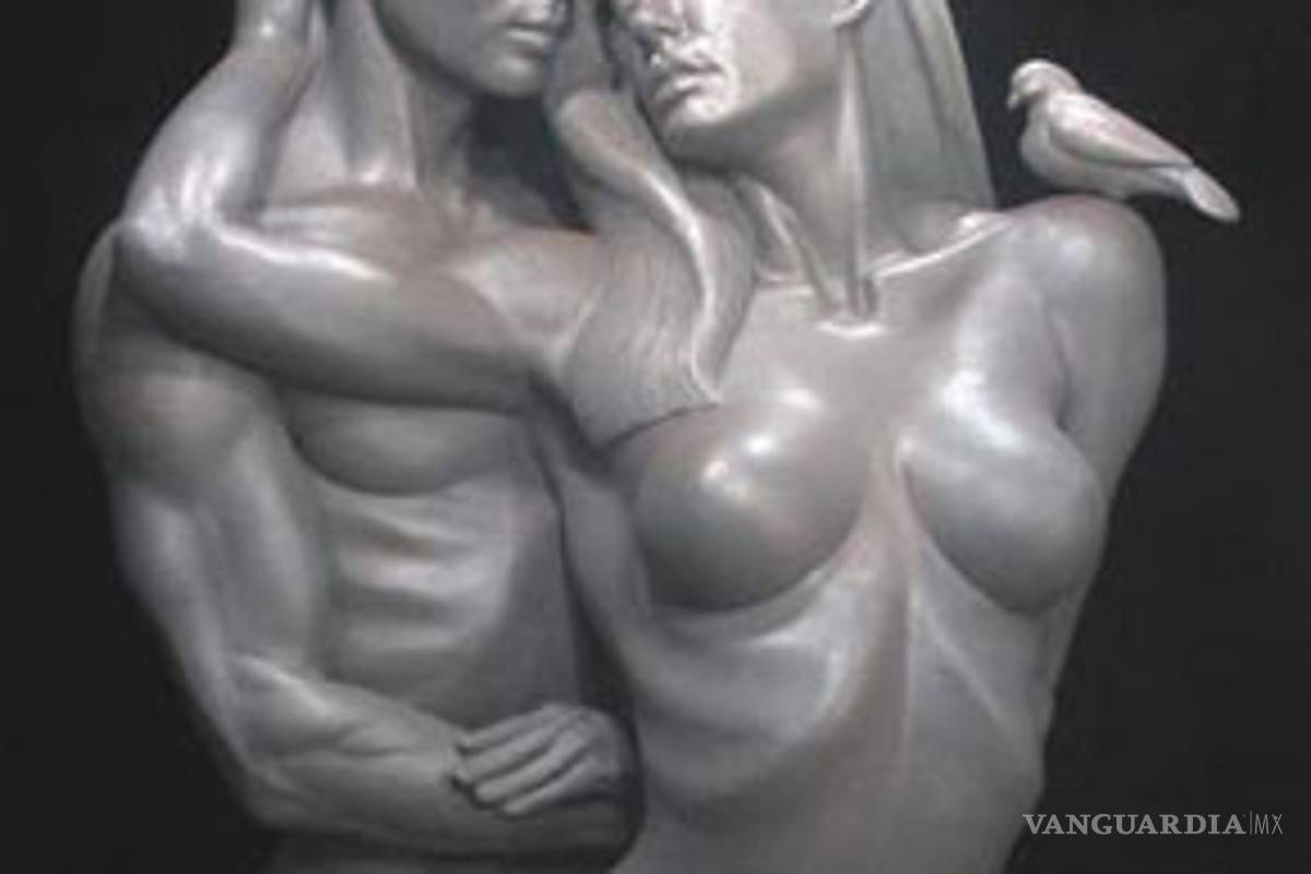 Jolie y Pitt, desnudos en escultura