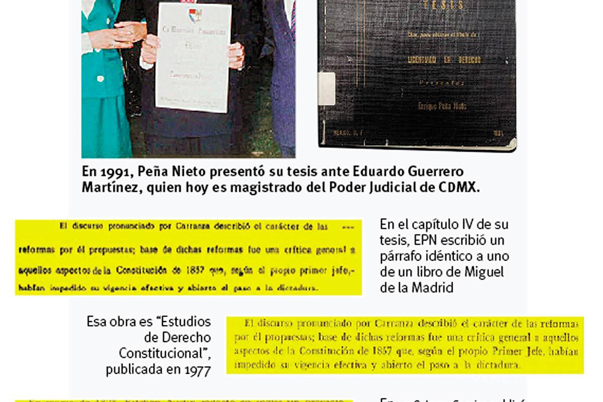 $!Acusa Aristegui a Peña Nieto de 'fusilarse' la tesis