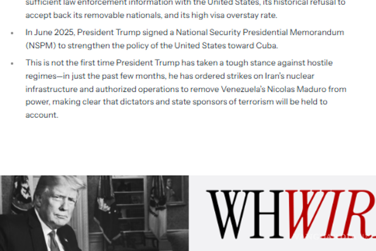 $!Trump impondrá aranceles a países que suministren petróleo a Cuba