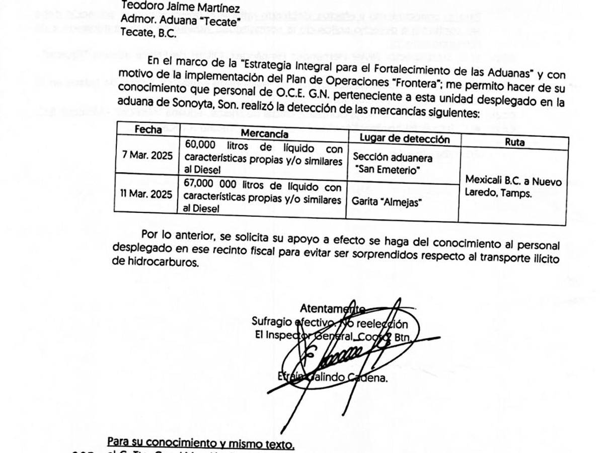 $!Indaga SAT ‘huachicol fiscal’ en aduanas fronterizas