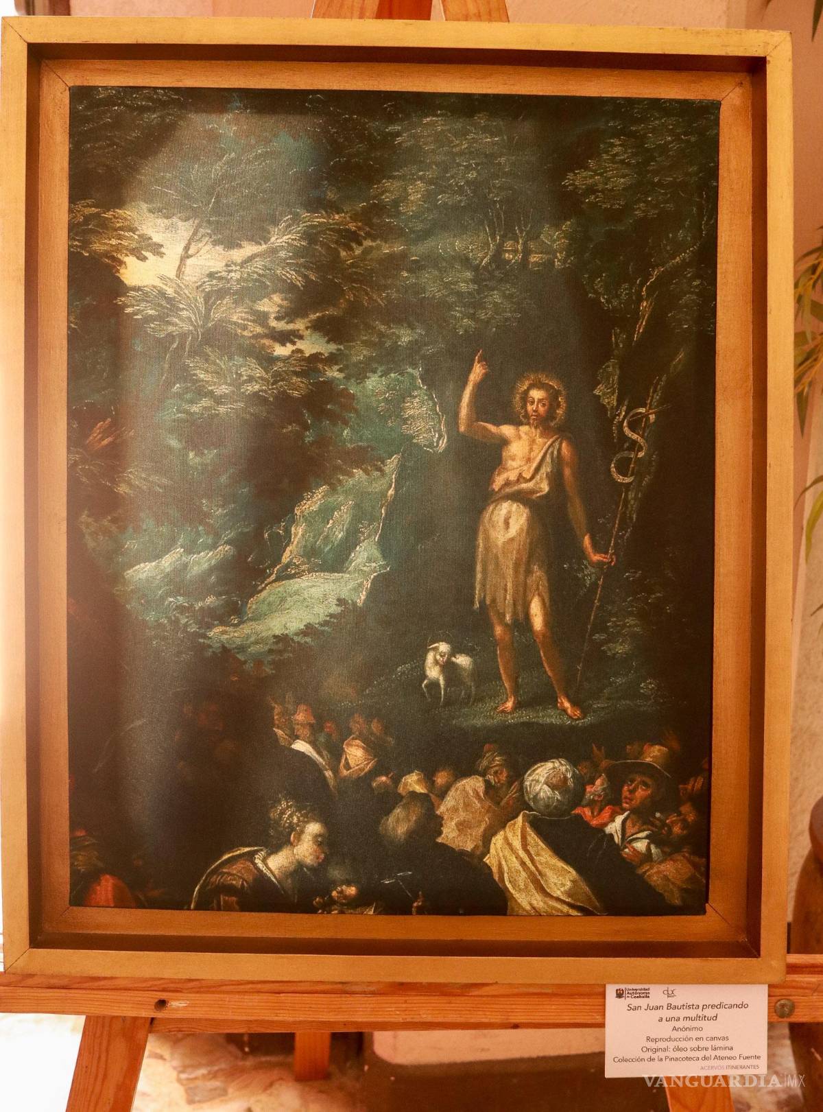 $!San Juan Bautista predicando a una multitud, de autor anónimo.