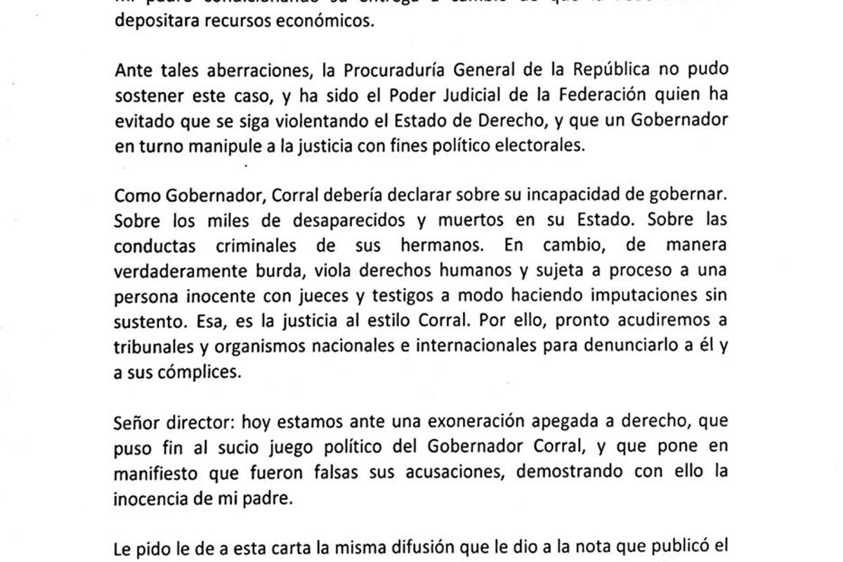 $!Rompe el silencio hija de Alejandro Gutiérrez sobre el proceso judicial de su padre