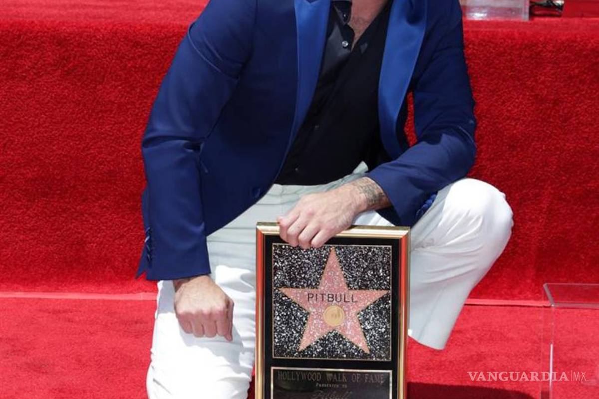 Pitbull ya tiene su estrella en Hollywood