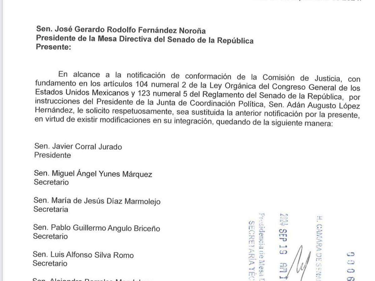 $!Designan secretarías de la Comisión de Justicia del Senado.