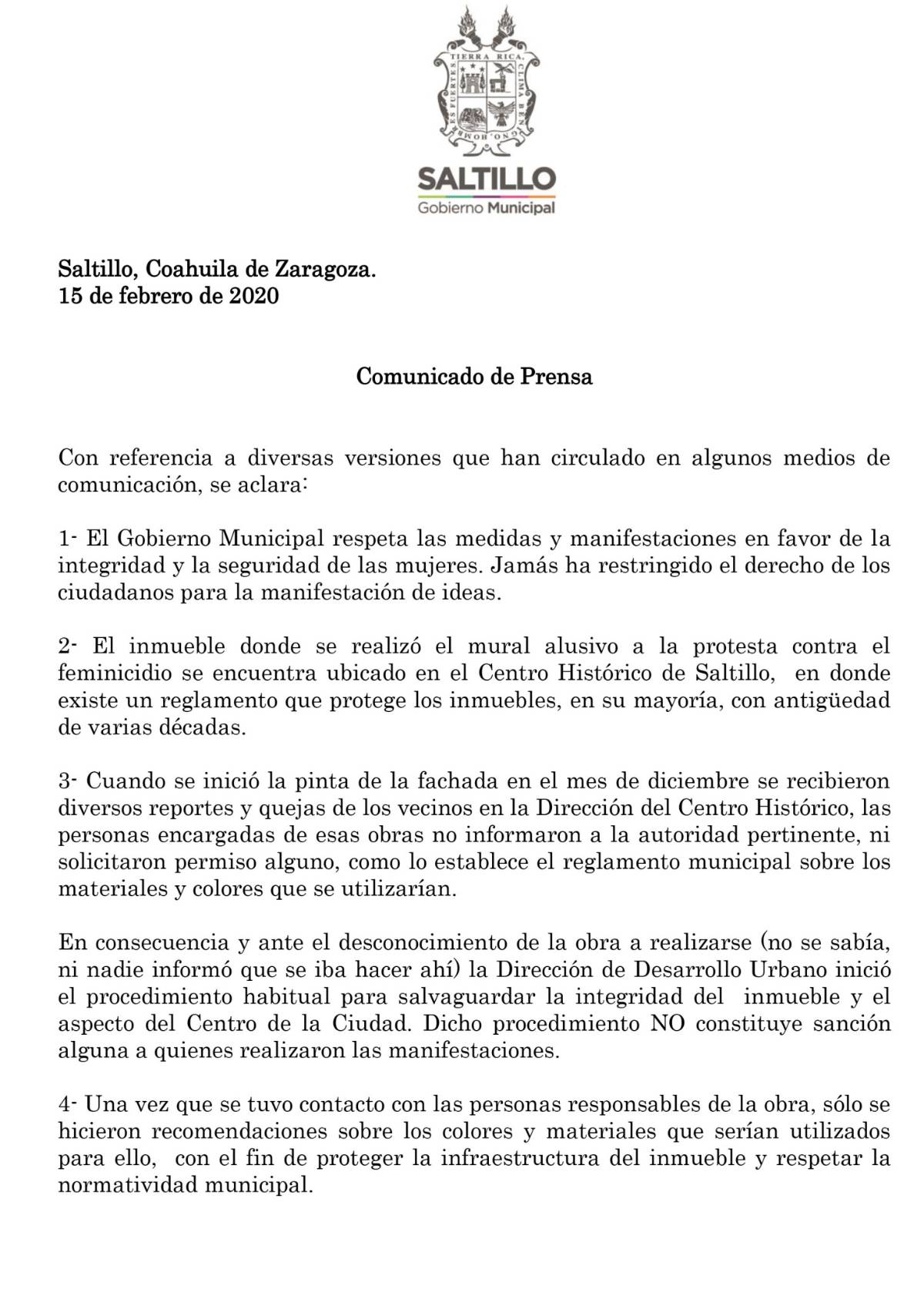 $!Inician procedimiento sancionador por mural que exige justicia por feminicidios