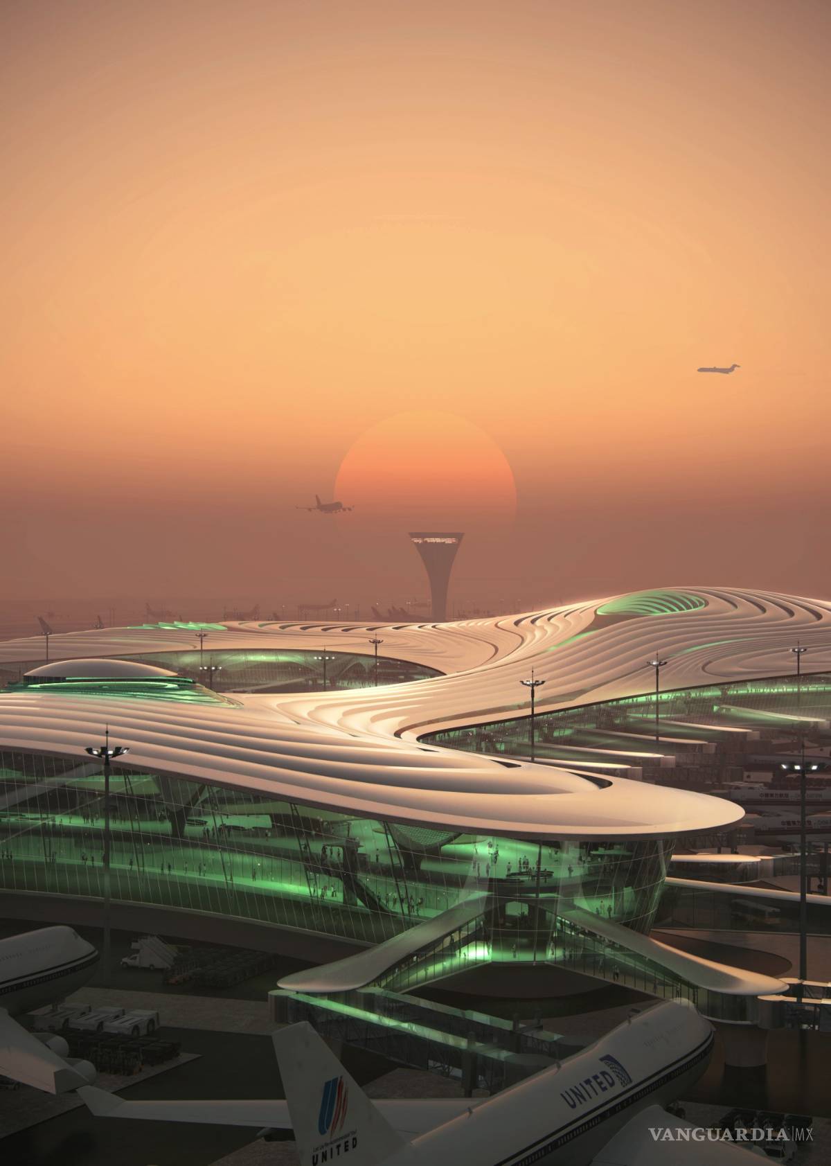 $!El Aeropuerto Internacional Harbin Taiping en China es un surrealista escenario interestelar