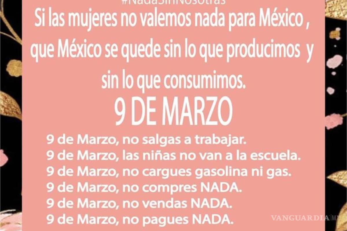 $!'Un día sin nosotras'... ante feminicidios, mujeres convocan a paro nacional el día 9 de marzo