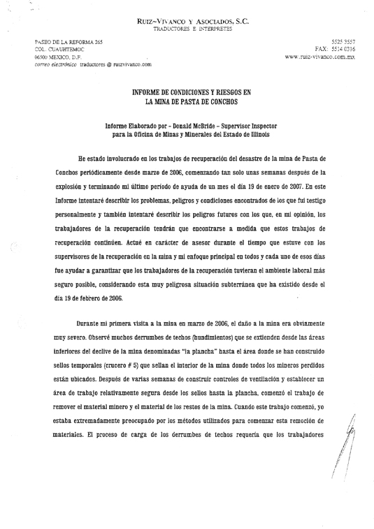 $!Pasta de Conchos, infectada por VIH, sostiene minera