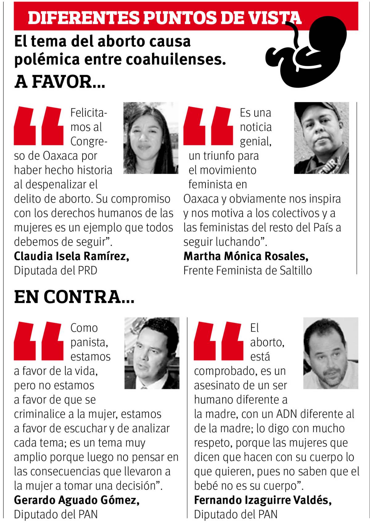 $!Mientras que Oaxaca se convierte en el segundo estado en despenalizar el aborto, en Coahuila la iniciativa se mantiene estancada