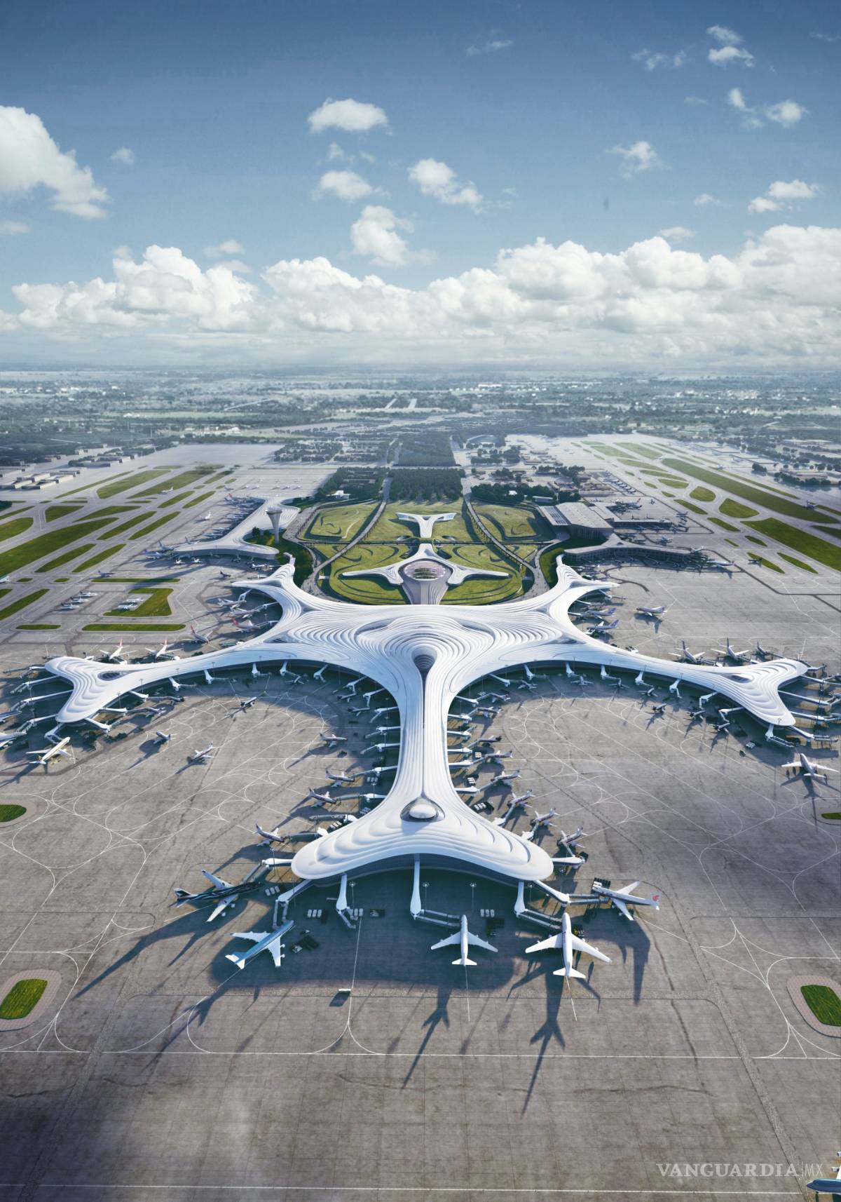 $!El Aeropuerto Internacional Harbin Taiping en China es un surrealista escenario interestelar