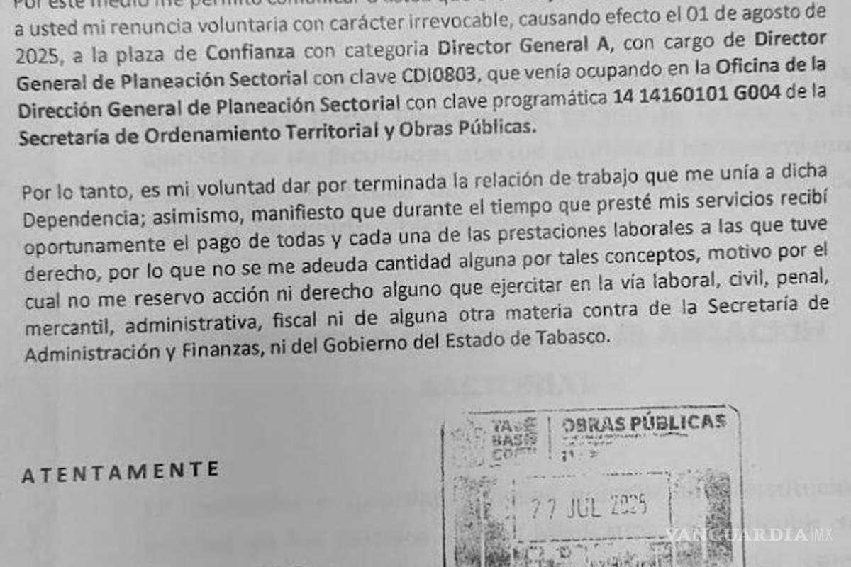$!Deja yerno de Hernán Bermúdez su cargo en gobierno estatal