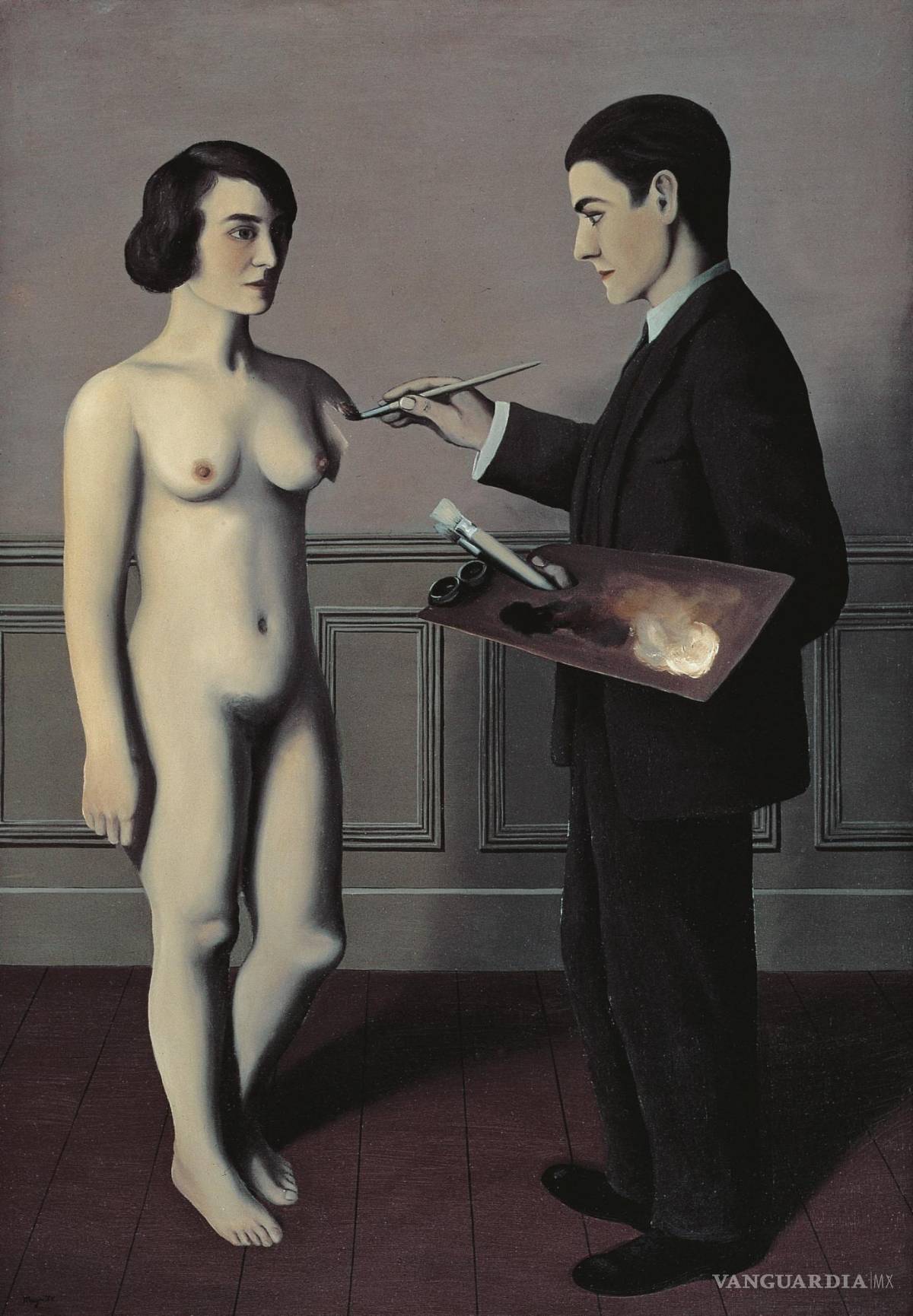 $!Tentativa de lo imposible de René Magritte pintado en 1928. La máquina Magritte destaca el componente repetitivo y combinatorio en la obra del gran pintor surrealista. EFE/Museo Nacional Thyssen Bornemisza