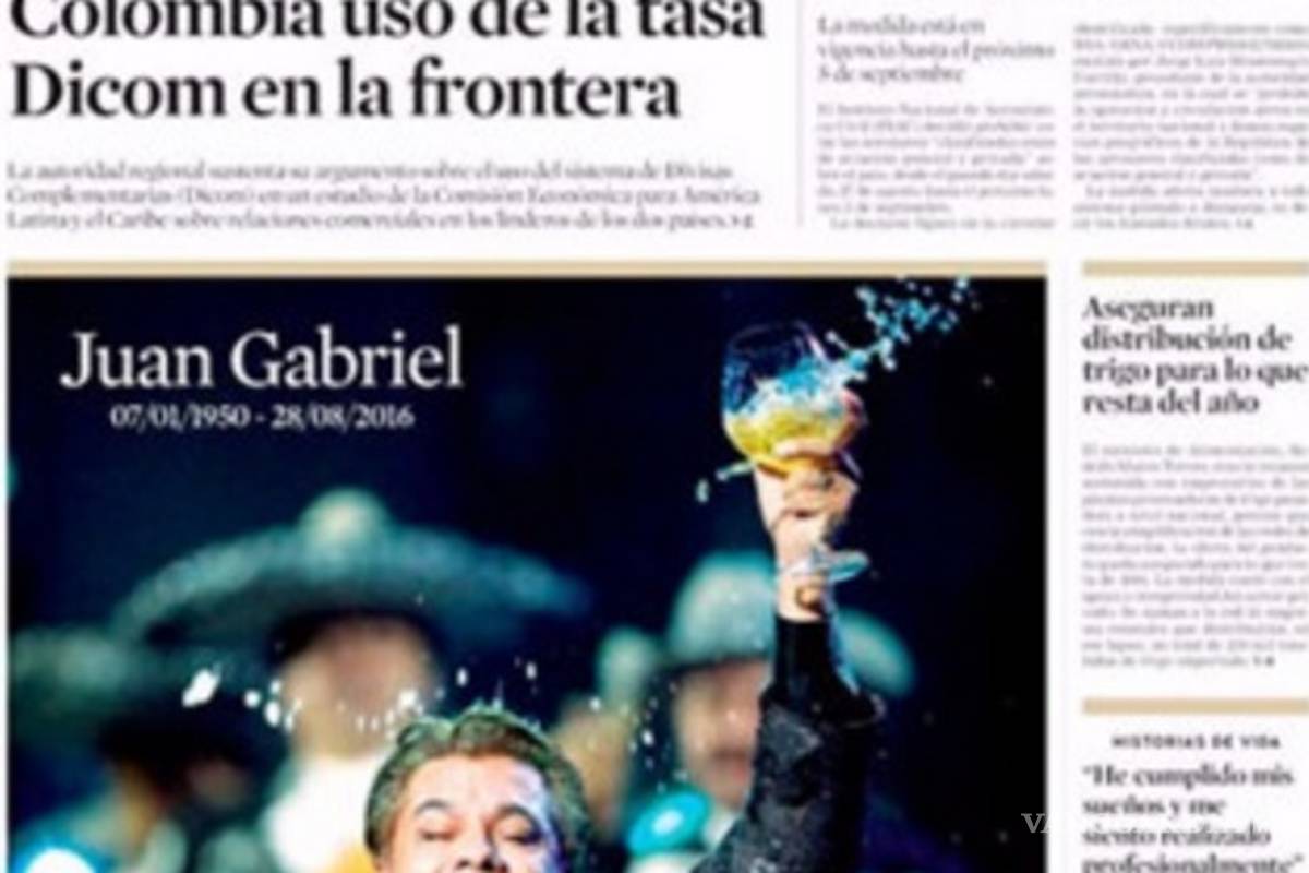 $!Así despidieron los periódicos del mundo a Juan Gabriel