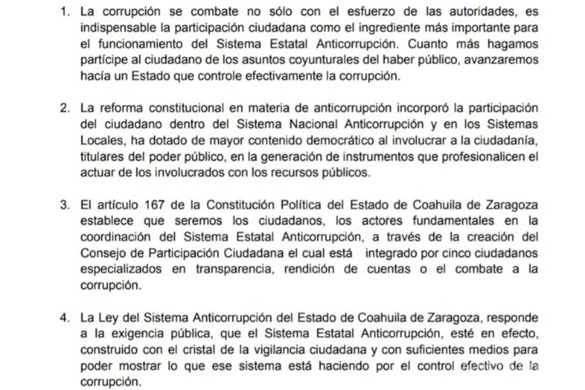 $!Exige ONG a SEA de Coahuila informe sobre investigación de megadeuda