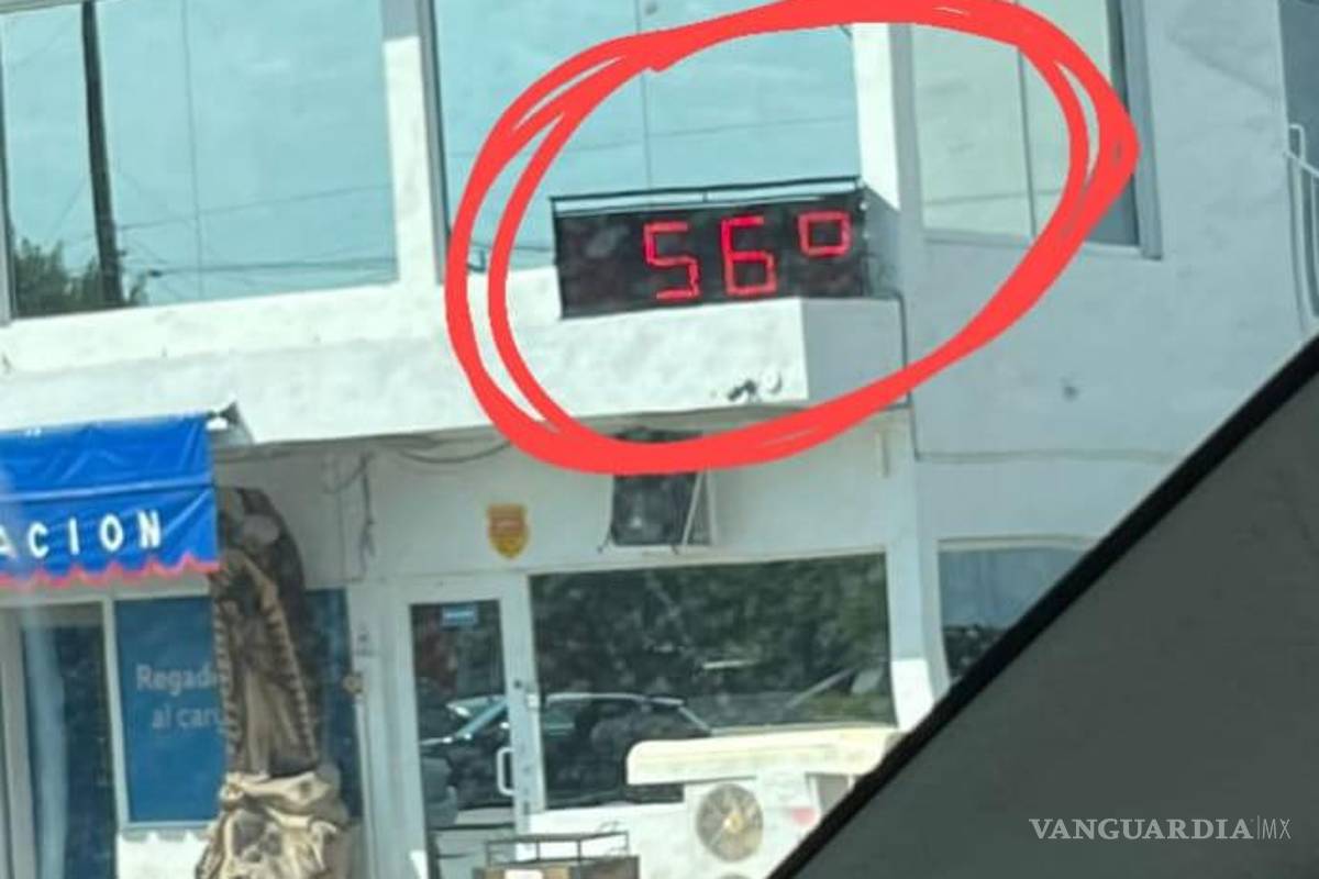 Marca termómetro ¡56 grados! en Región Centro de Coahuila