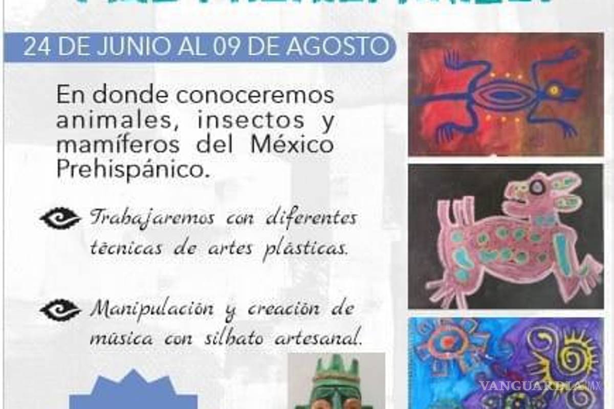 $!Niños interesados en la historia y cultura prehispánica pueden participar en un curso que explora animales, insectos y mamíferos del México precolombino.