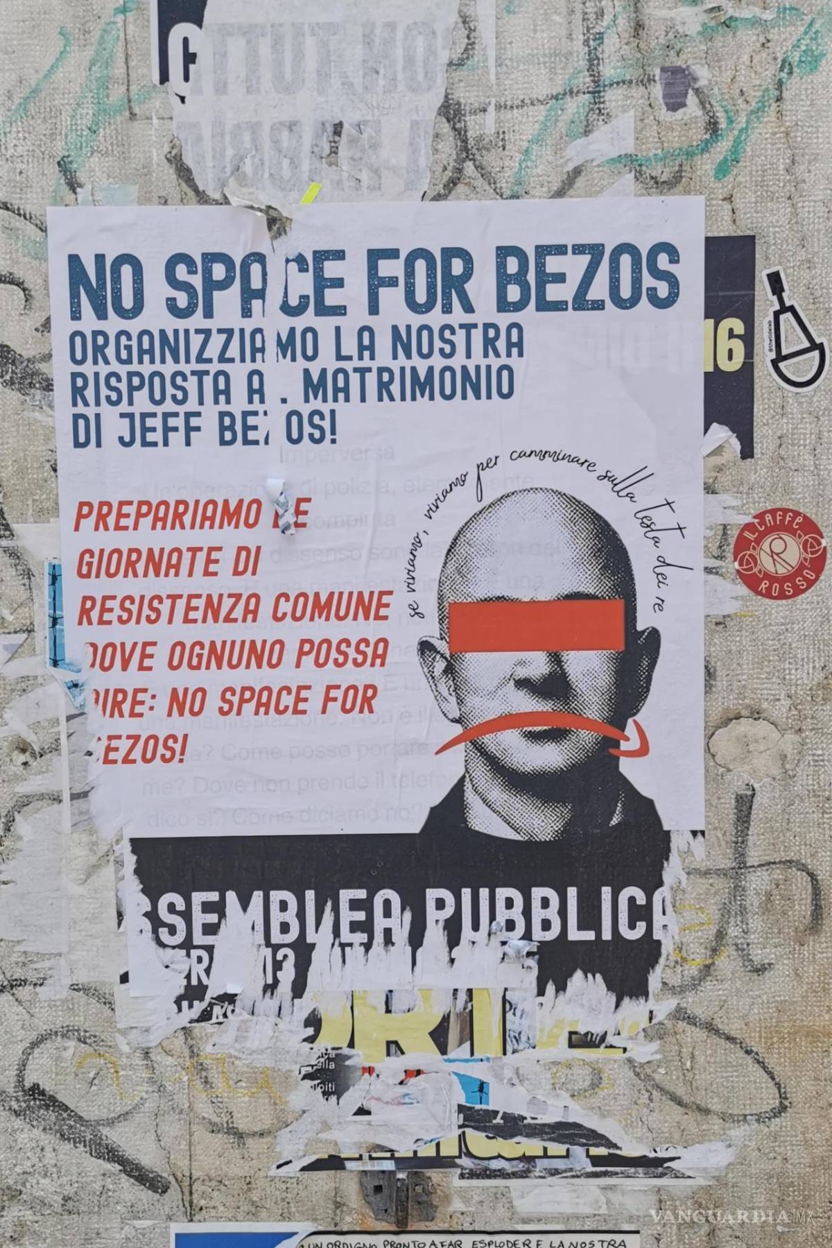 $!‘No Space For Bezos’, organizó una manifestación que está prevista se lleve acabo el próximo 28 de junio con el fin de bloquear el acceso de los invitados a la boda.